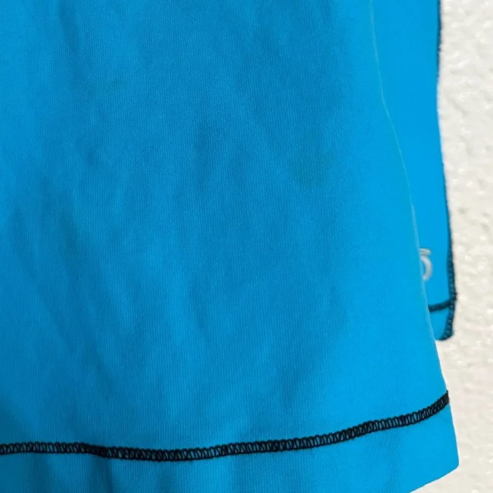 ALO Yoga Color block activewear Mesh Tank Top Blue and White Size small